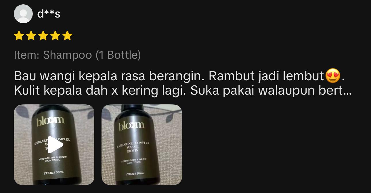 Testimoni Bloom Hair Care 1