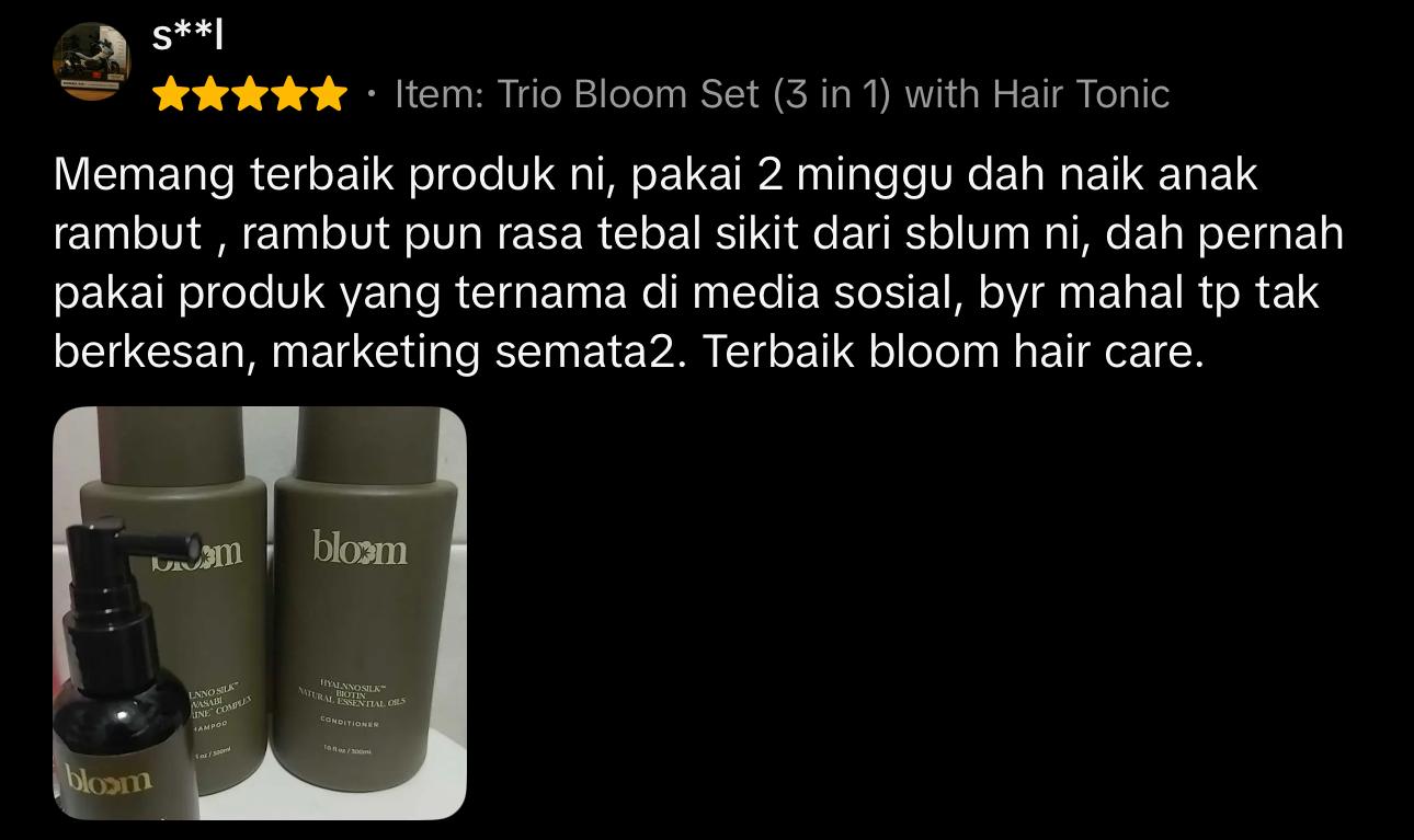 Testimoni Bloom Hair Care 3