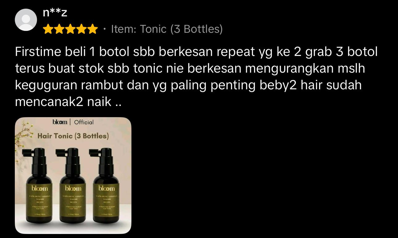 Testimoni Bloom Hair Care 9